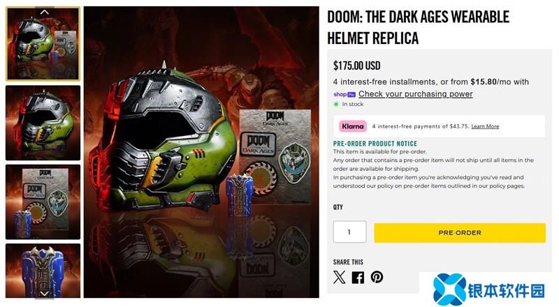 毁灭战士系列周边发布 主角同款仿真头盔开放预购